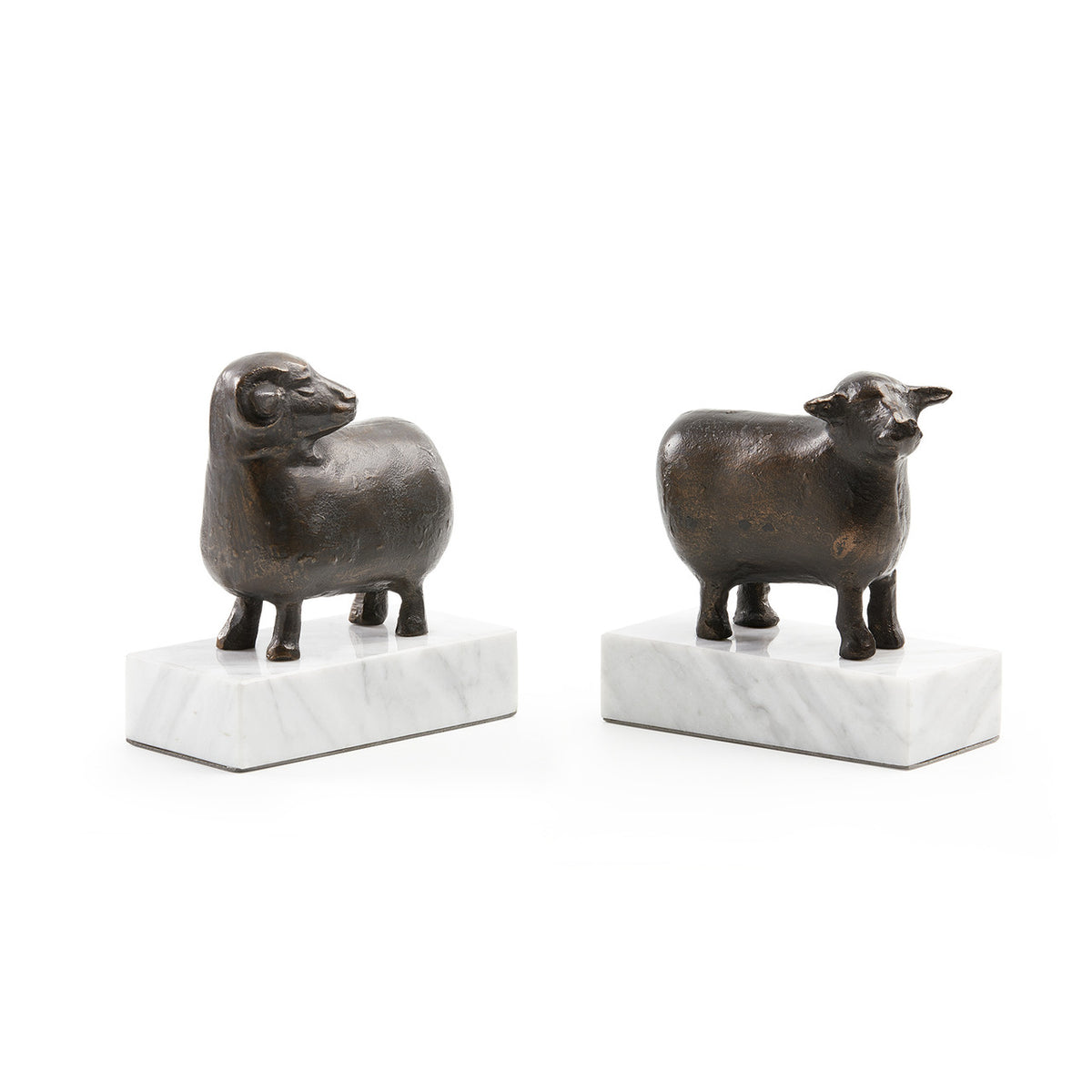 Villa & House Sheep Bookends (Pair), Bronze