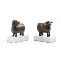 Villa & House Sheep Bookends (Pair), Bronze