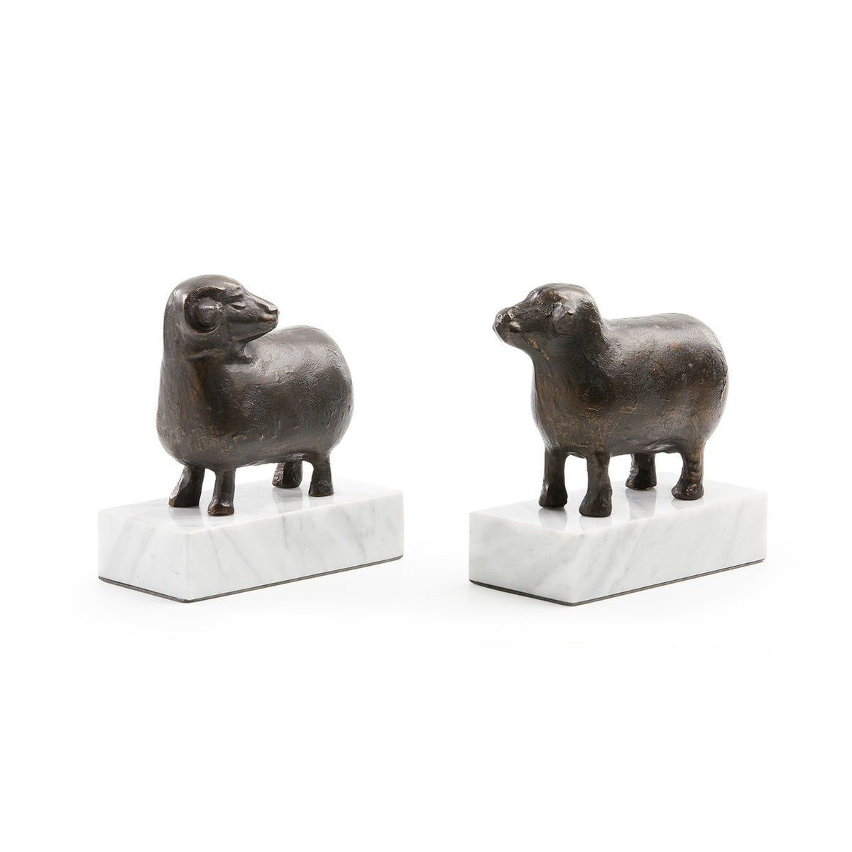 Villa & House Sheep Bookends (Pair), Bronze