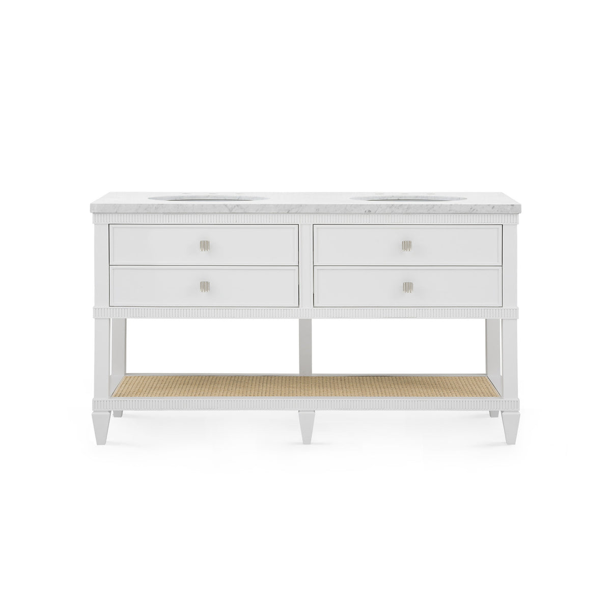 Villa & House Sienna 2-Drawer Table - Base Only, Vanilla