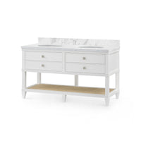 Villa & House Sienna 2-Drawer Table - Base Only, Vanilla