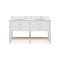 Villa & House Sienna 2-Drawer Table - Base Only, Vanilla