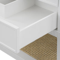 Villa & House Sienna 2-Drawer Table with 60" Marble Vanity Top, Vanilla