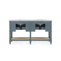 Villa & House Sienna 2-Drawer Table - Base Only, Foggy Horizon