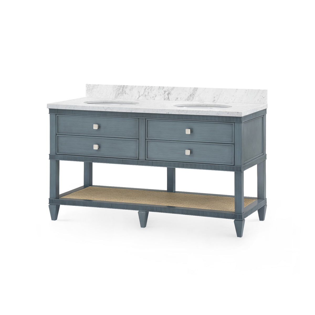 Villa & House Sienna 2-Drawer Table - Base Only, Foggy Horizon