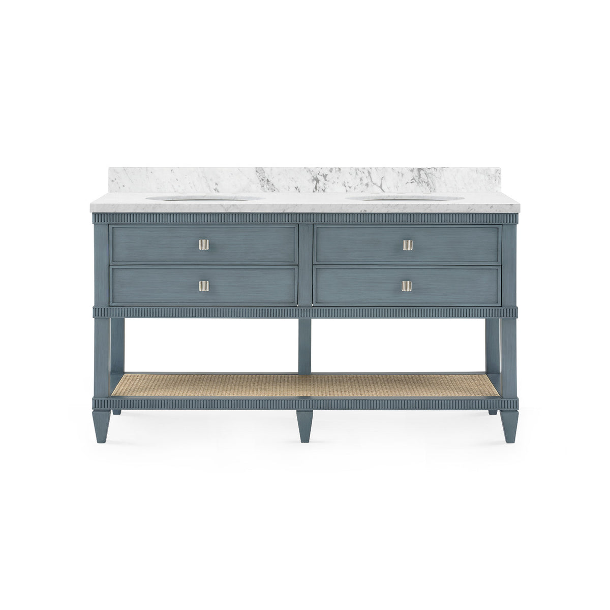 Villa & House Sienna 2-Drawer Table - Base Only, Foggy Horizon