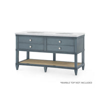 Villa & House Sienna 2-Drawer Table - Base Only, Foggy Horizon