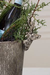Design Shop Silver Deer Bucket 14"x 8.5"x 12.75"