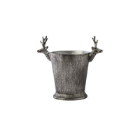 Design Shop Silver Deer Bucket 14"x 8.5"x 12.75"