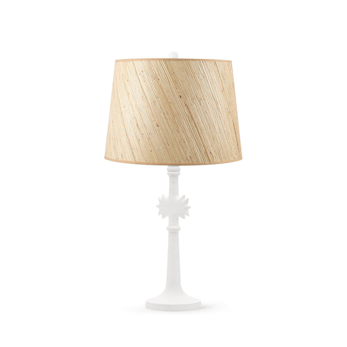 Villa & House Sol Lamp with Shade 14-inch Papyrus, with Nickel, Plaster White