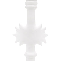 Villa & House Sol Lamp with Shade 14-inch White Linen, with Nickel, Plaster White