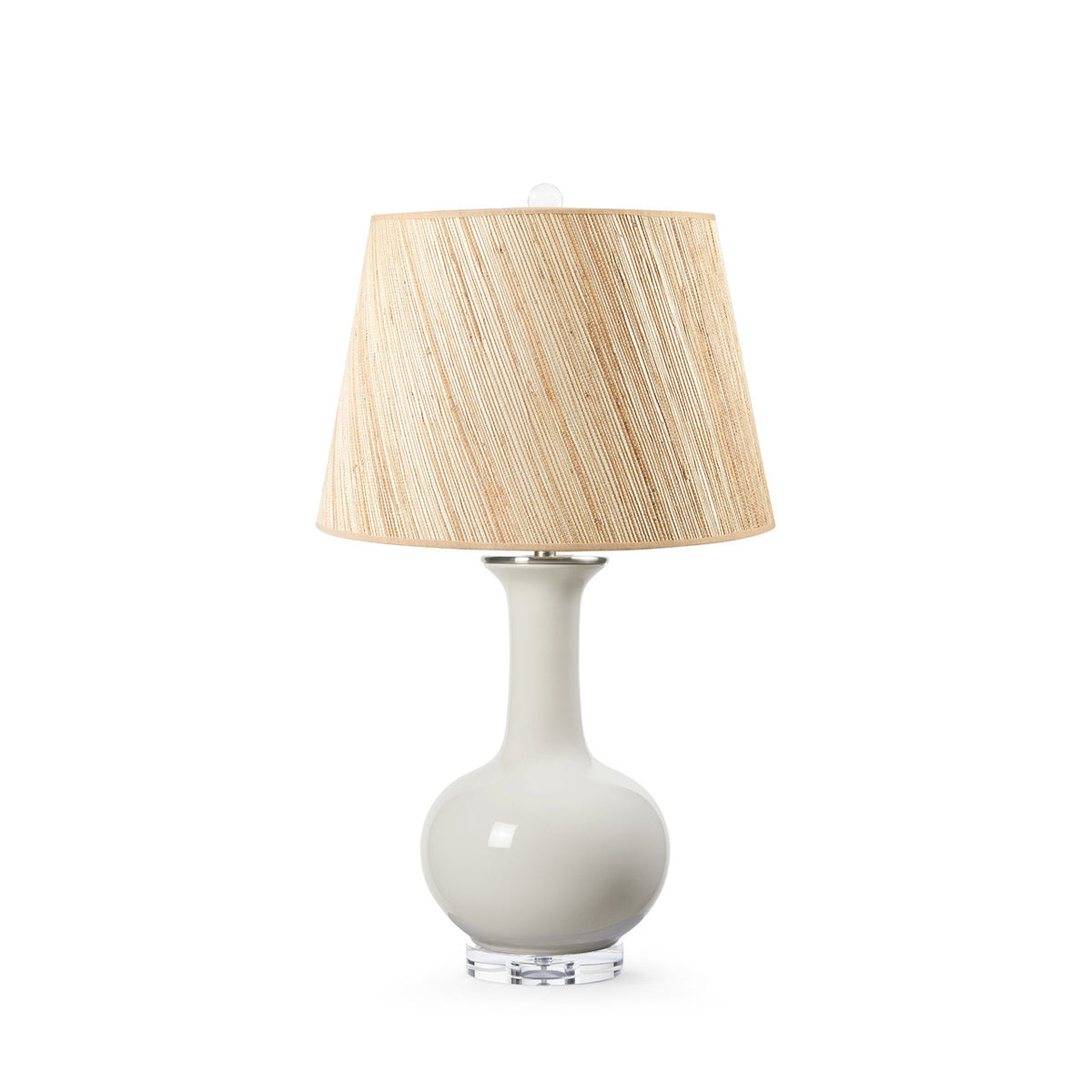 Villa & House Somerset Lamp with Shade 16-inch Papyrus, with Nickel, Foggy Morning