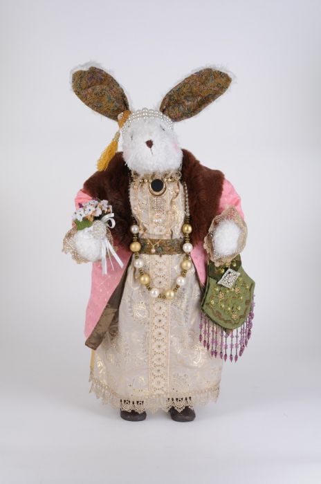 Karen Didion Pink Coat Victorian Bunny