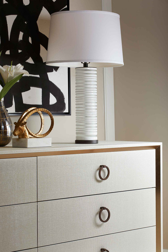 Villa & House Spiral Horn Statue, Gold Leaf