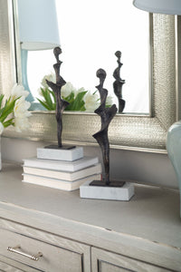 Villa & House Spiral Large Statue Set of 2, Bronze