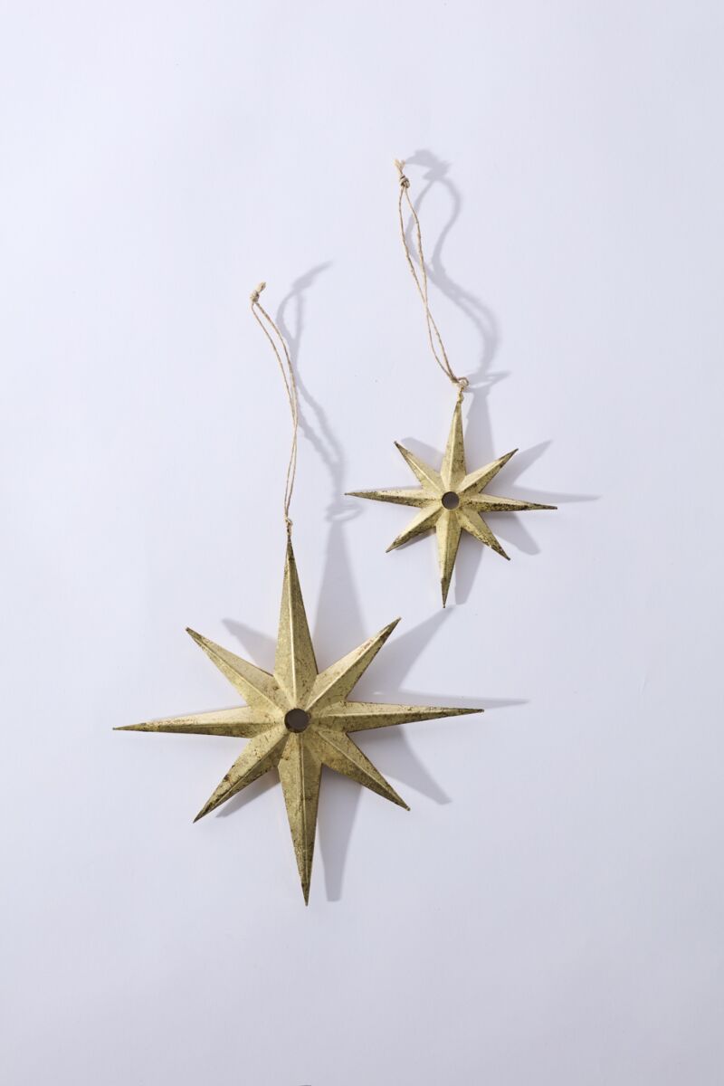 Design Shop Starbright Ornament 8.5"x 0.5"x 9", Set of 4
