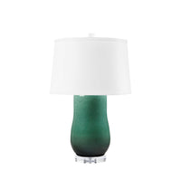 Villa & House Savannah Lamp with Shade 17-inch White Linen, with Nickel, Oceanic Horizon