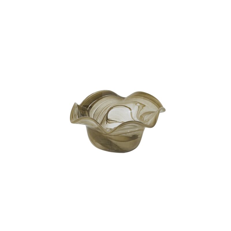 Design Shop Swirled Glass Bowl 8.75"x 4"