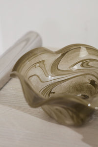 Design Shop Swirled Glass Bowl 8.75"x 4"