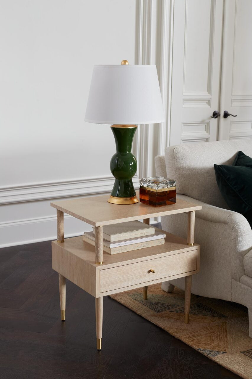 Villa & House Tao Lamp Without Shade, Dark Green