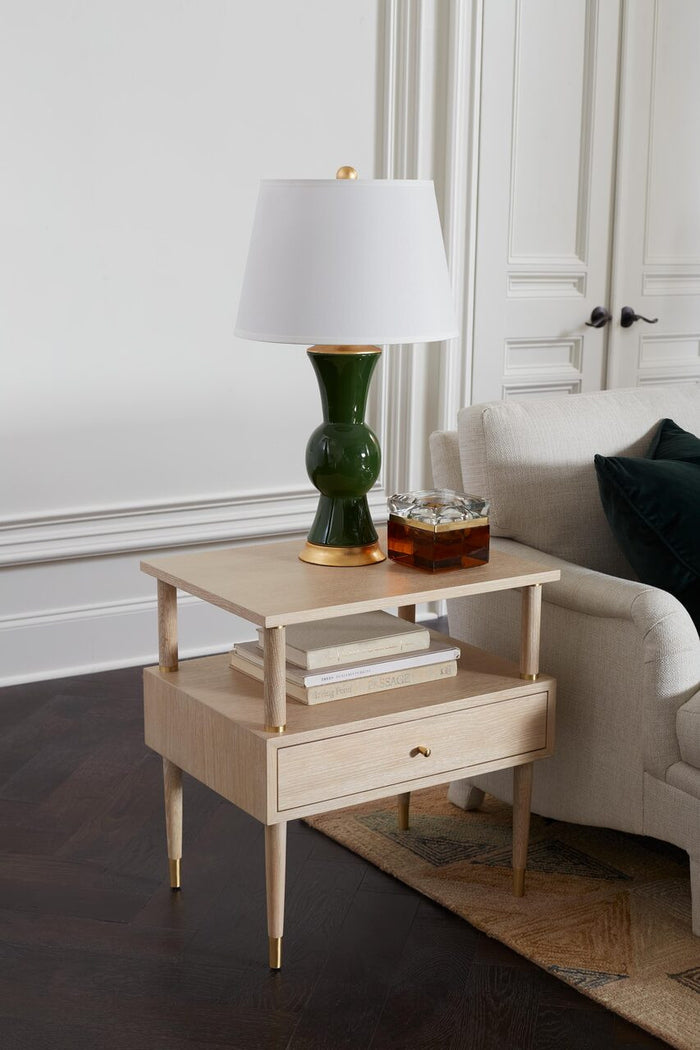 Villa & House Tao Lamp Without Shade, Dark Green