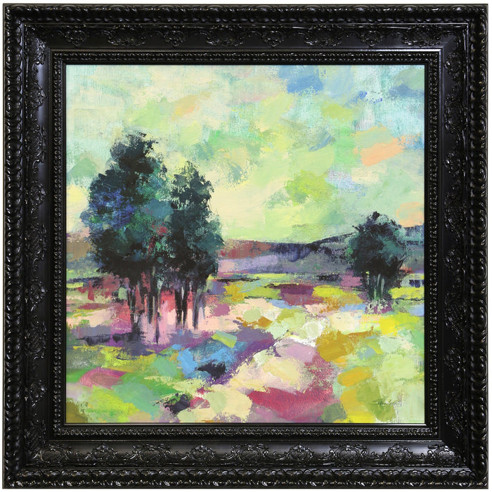 Mauve Fields Framed Canvas Art