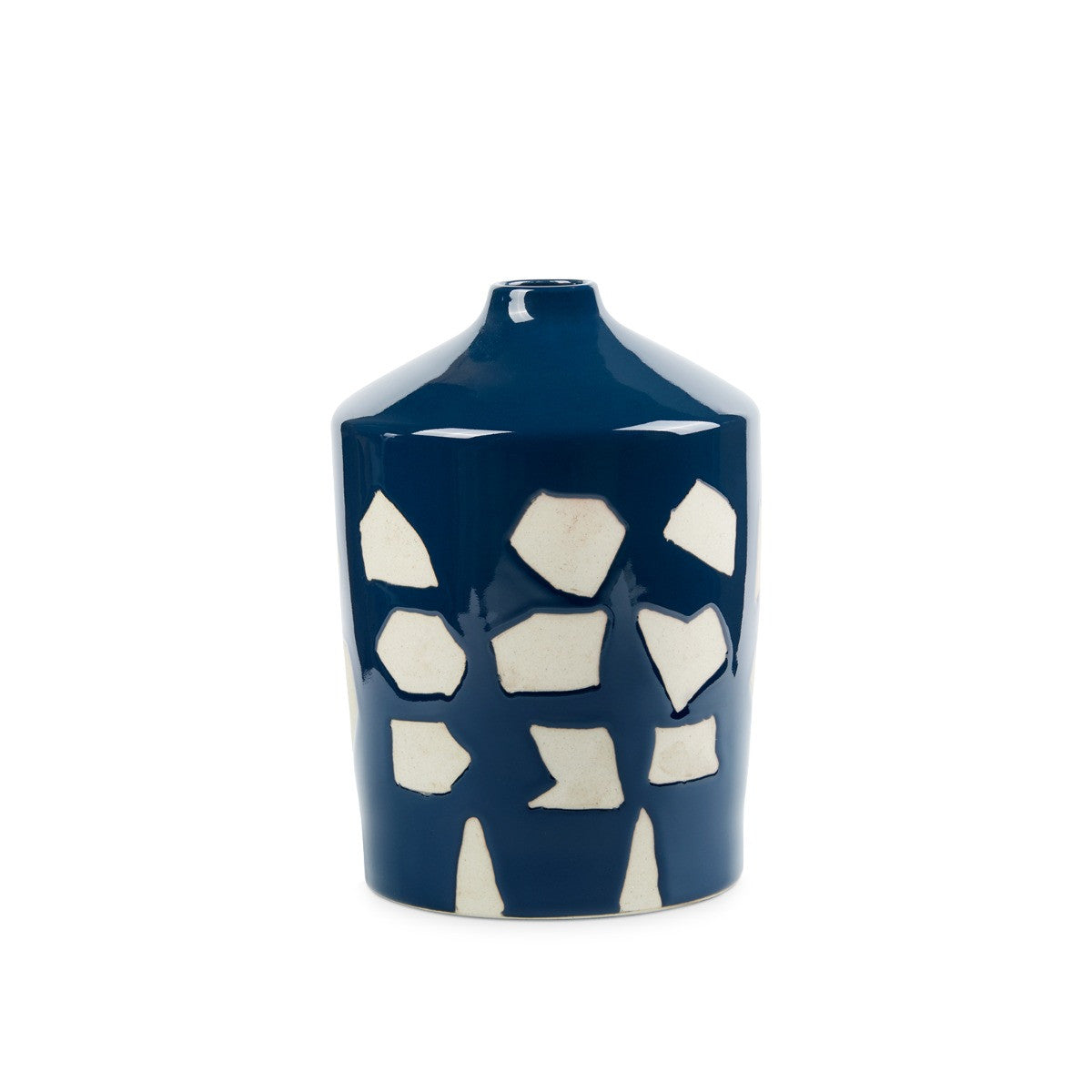Villa & House Taylor Vase, Deep Blue and White