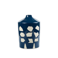Villa & House Taylor Vase, Deep Blue and White