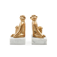 Villa & House Tamarin Bookends (Pair), Gold Leaf