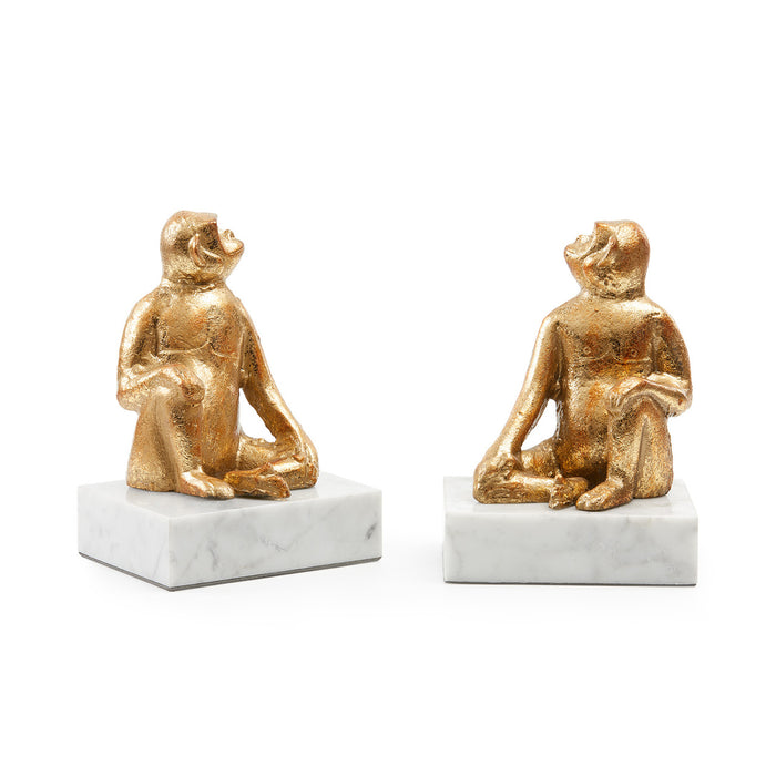 Villa & House Tamarin Bookends (Pair), Gold Leaf