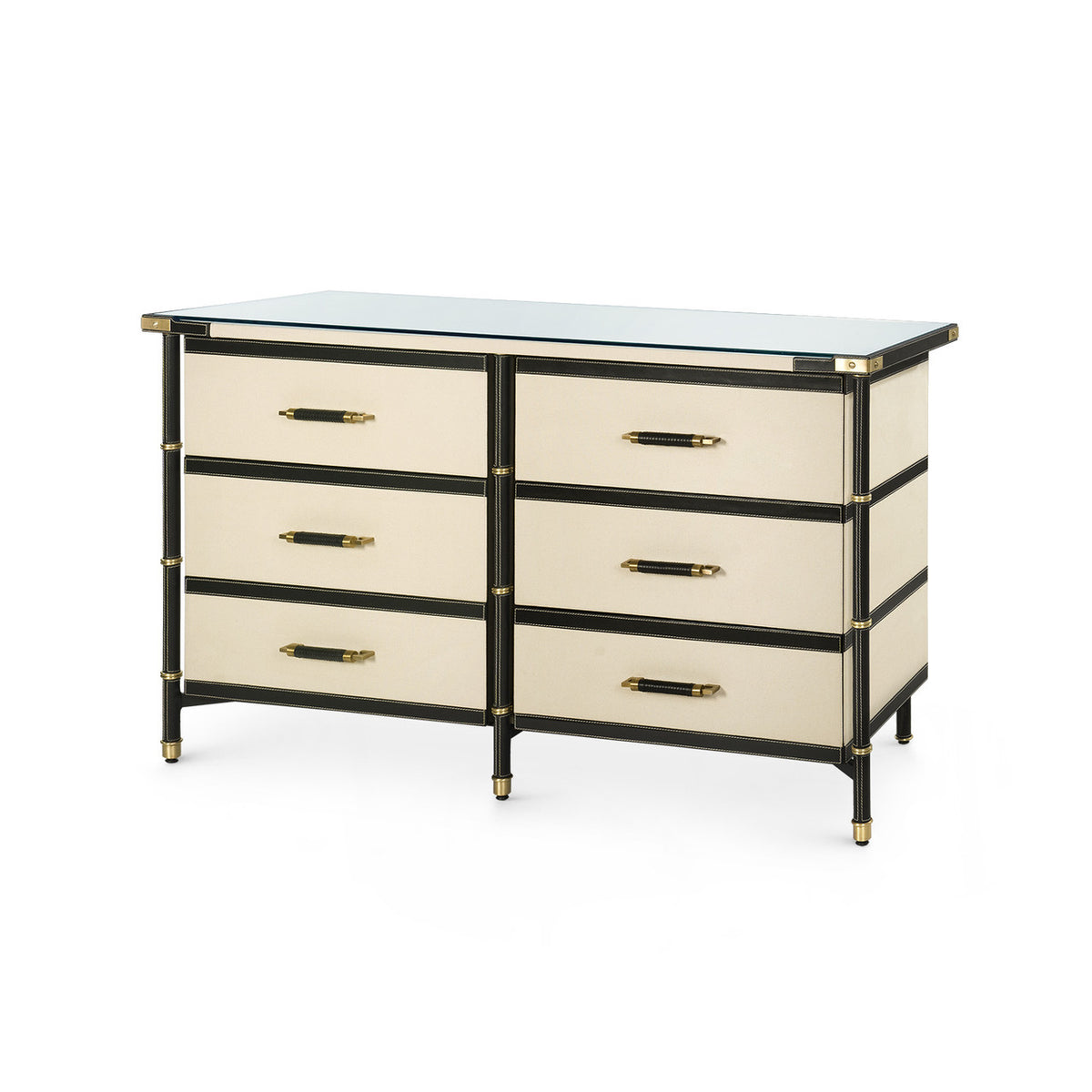 Villa & House Toulon 6-Drawer, Black