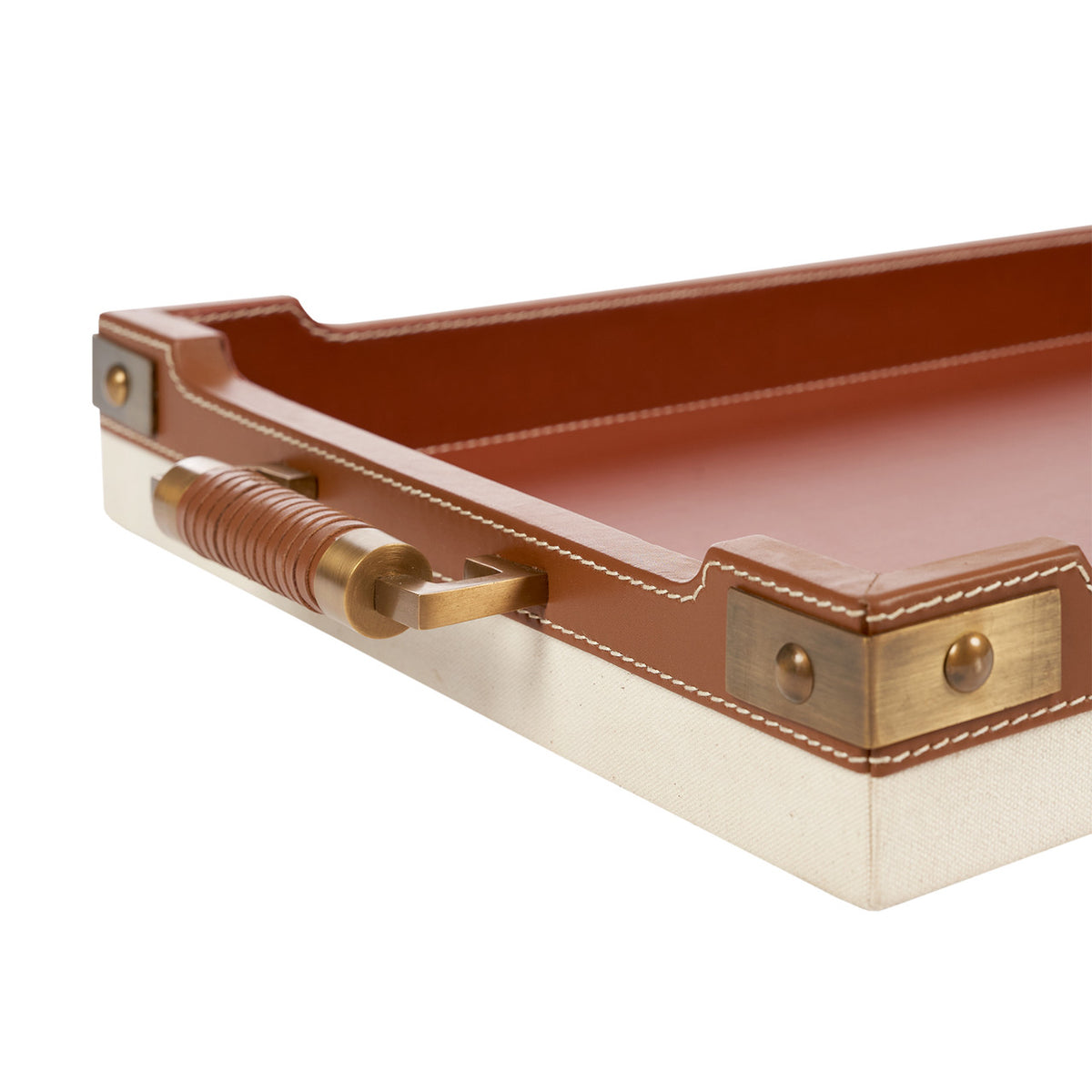 Villa & House Toulon Rectangular Serving Tray, Tan