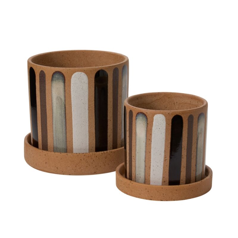 Design Shop Truman Pot with Saucer 6"x 5.5"