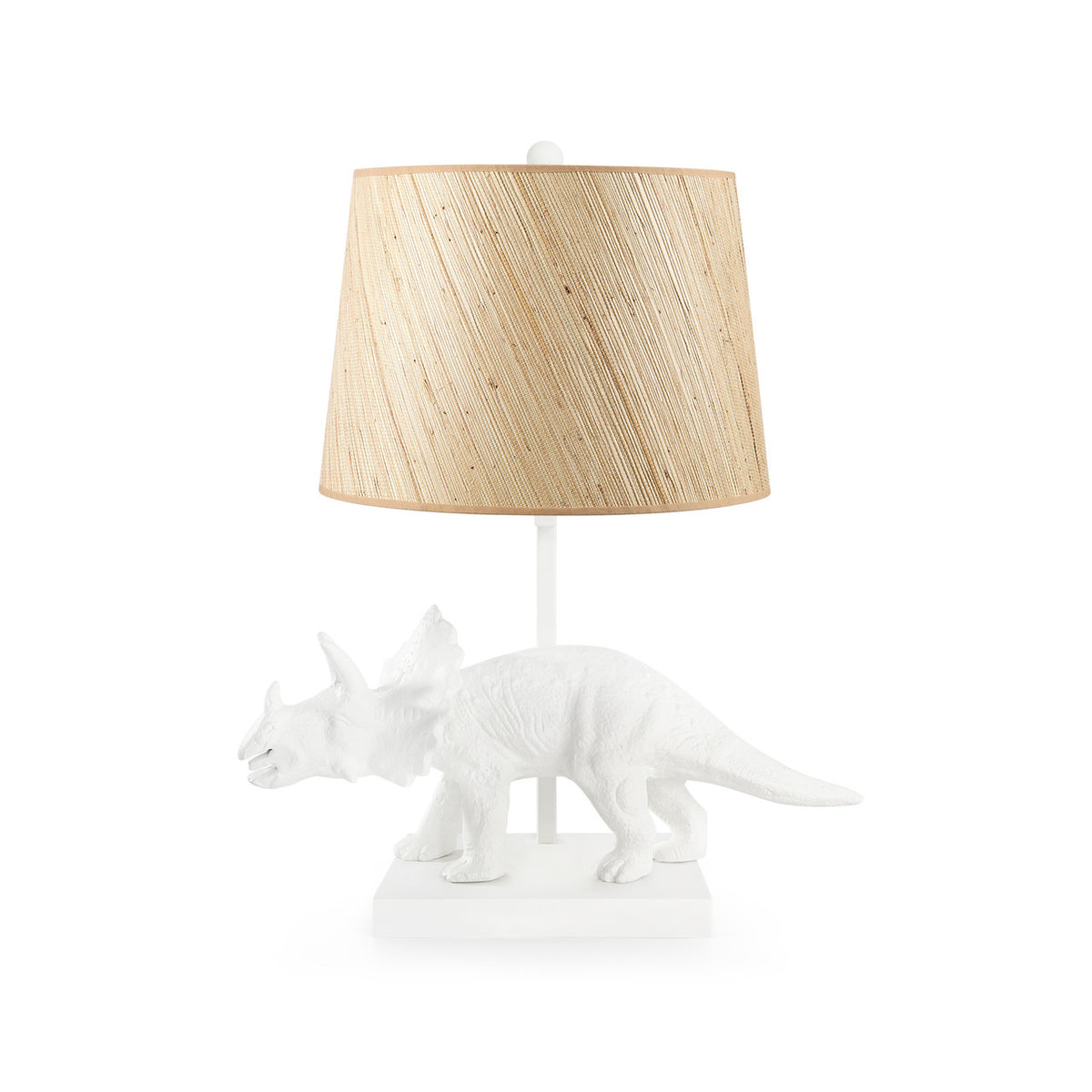 Villa & House Titus Lamp with Shade 14-inch Papyrus, with Nickel, Plaster White