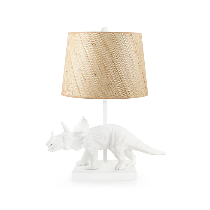 Villa & House Titus Lamp with Shade 14-inch Papyrus, with Nickel, Plaster White