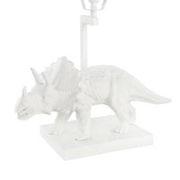 Villa & House Titus Lamp with Shade 14-inch White Linen, with Nickel, Plaster White