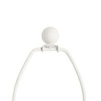 Villa & House Titus Lamp with Shade 14-inch White Linen, with Nickel, Plaster White