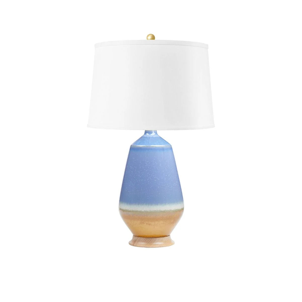 Villa & House Tupelo Lamp Without Shade, Light Blue & Brown