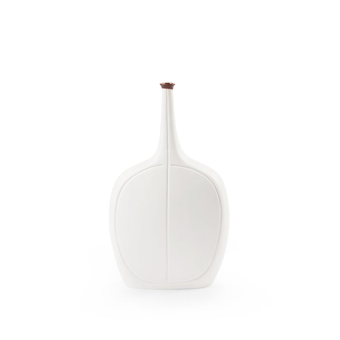 Villa & House Vence Medium Vase, Blanc de Chine and Dark Amber