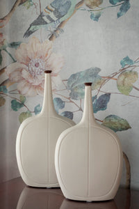 Villa & House Vence Tall Vase, Blanc de Chine and Dark Amber