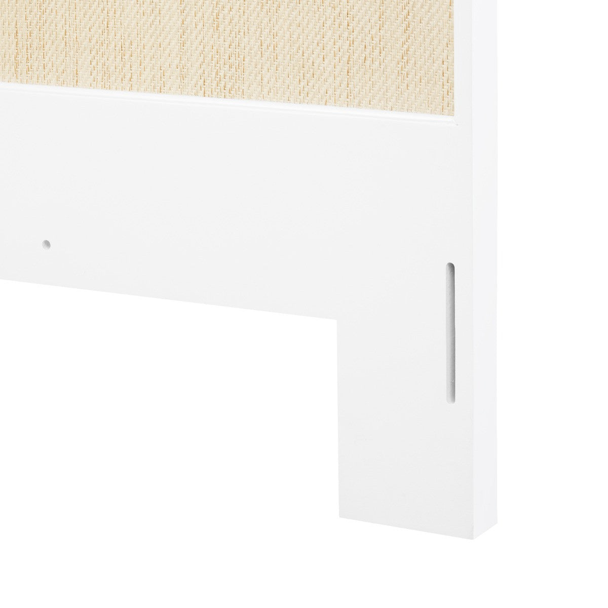 Villa & House Victoria Twin Headboard With Ryder Bed Frame, Natural Twill, Vanilla