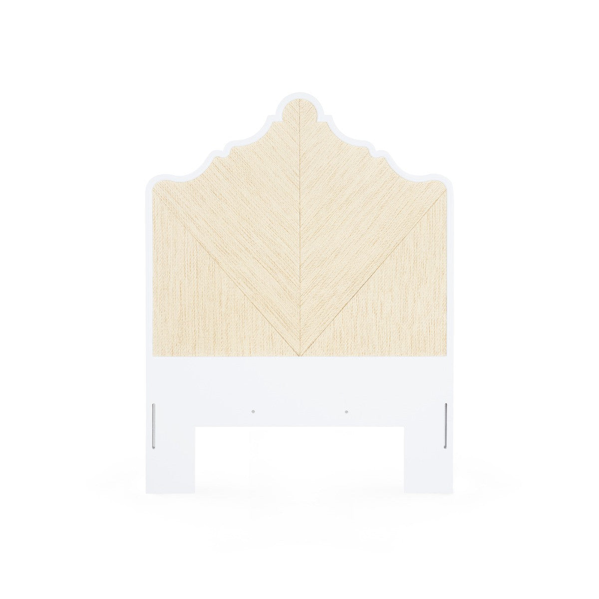 Villa & House Victoria Twin Headboard With Ryder Bed Frame, Natural Twill, Vanilla