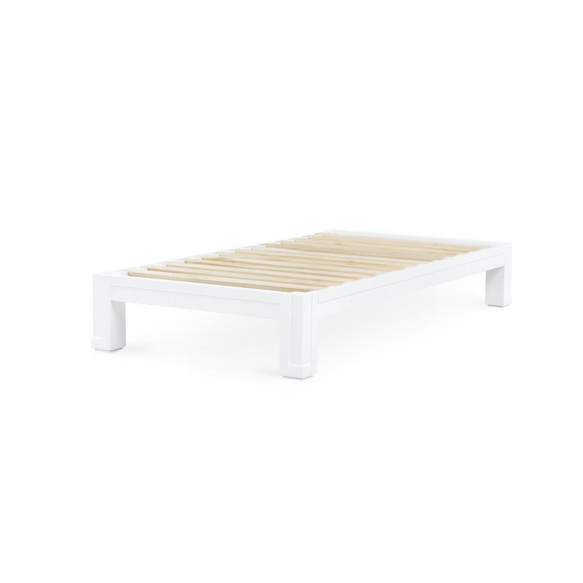 Villa & House Victoria Twin Headboard With Ryder Bed Frame, Natural Twill, Vanilla