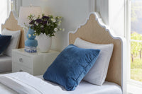 Villa & House Victoria Twin Headboard With Ryder Bed Frame, Natural Twill, Vanilla