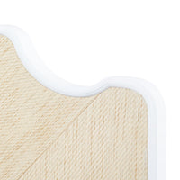 Villa & House Victoria Queen Headboard With Ryder Bed Frame, Natural Twill, Vanilla