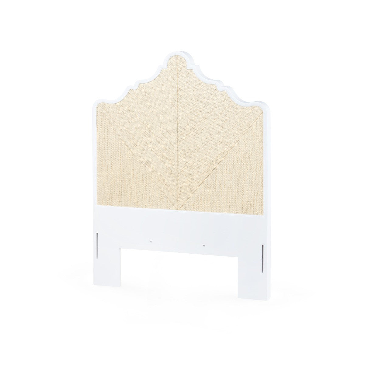 Villa & House Victoria Queen Headboard With Ryder Bed Frame, Natural Twill, Vanilla