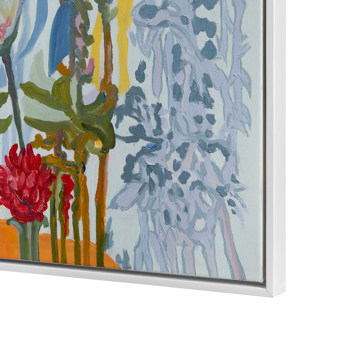 Villa & House Wildflower Framed Canvas, White