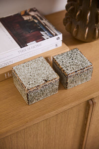 Design Shop Whisper Lidded Box 4.25"x 3", Set of 4