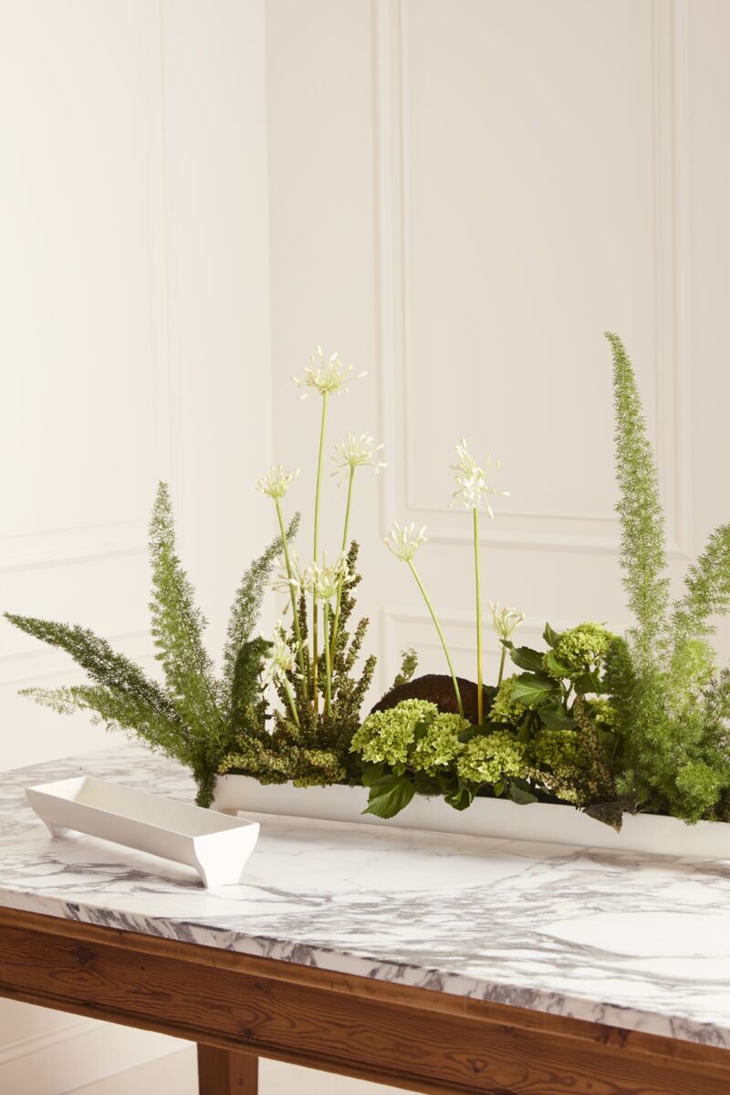 Design Shop White Edison Tray 17.5"x 4"x 3"