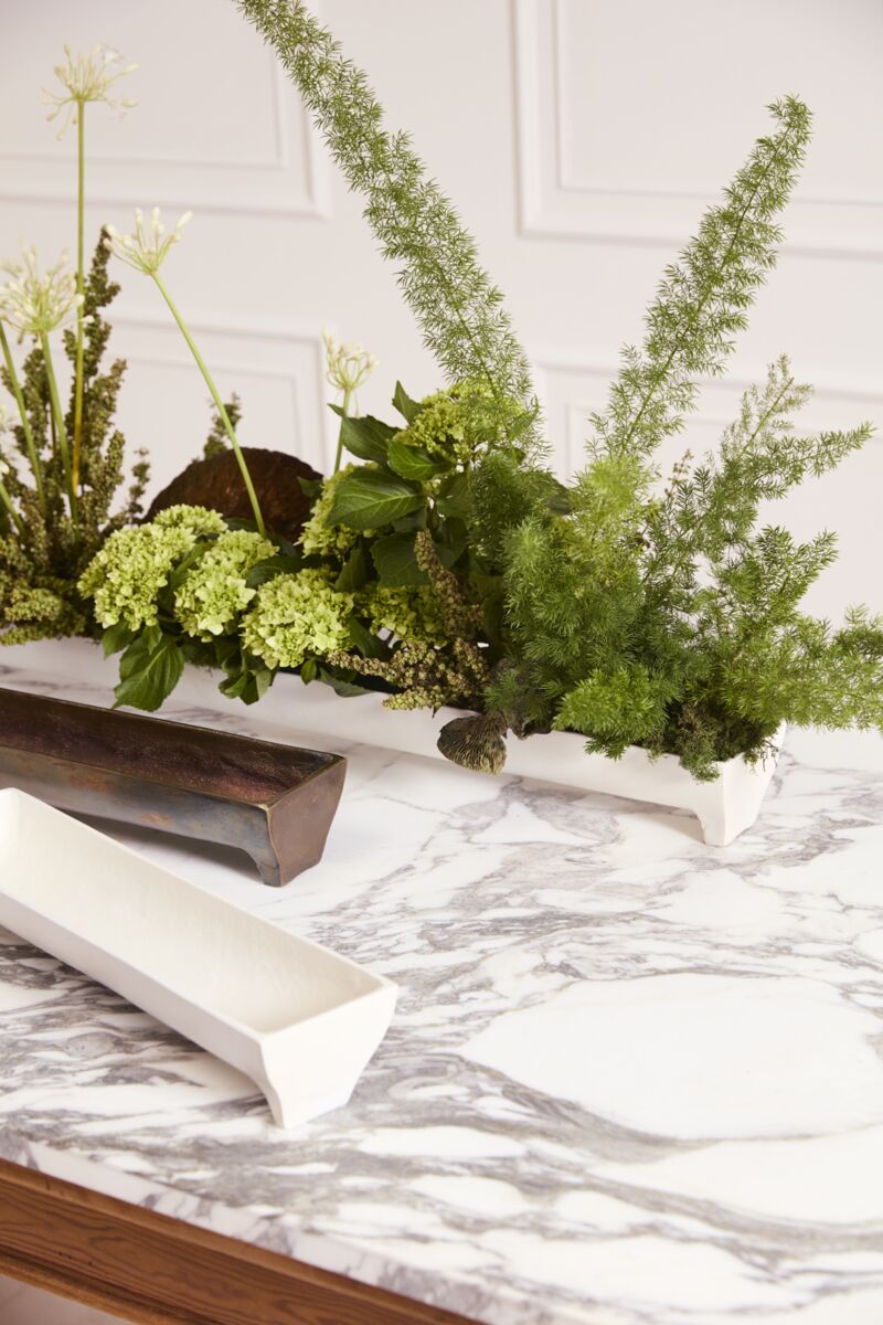 Design Shop White Edison Tray 17.5"x 4"x 3"